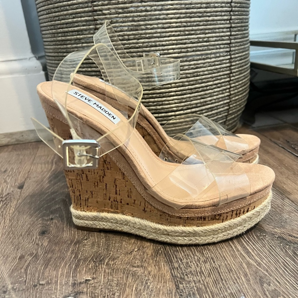 Steve Madden Clear Wedges